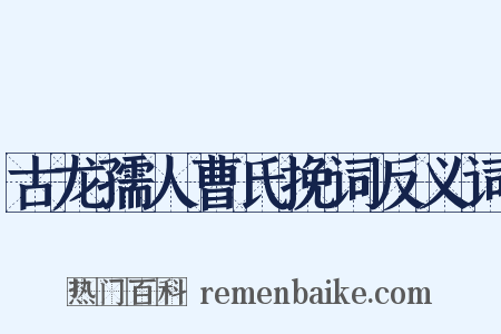 古龙孺人曹氏挽词反义词是什么意思的图片